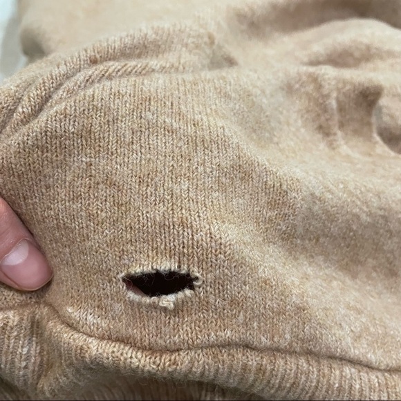 J crew hoodie sweater super soft yarn heather camel - Picture 6 of 6